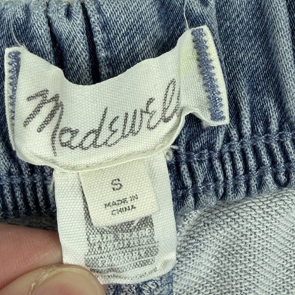 Madewell Sweatpant Jeans Nealy Wash pull on soft jogger Denim Pants S, READ - Picture 6 of 14